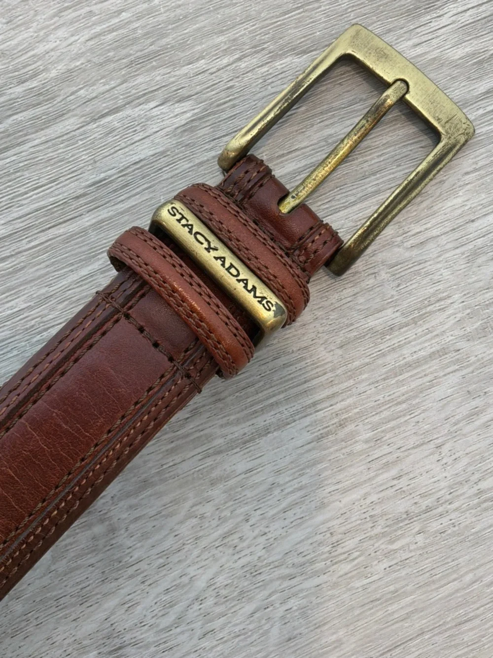 EUC Stacy Adams Cognac Brown Leather Belt Size 36